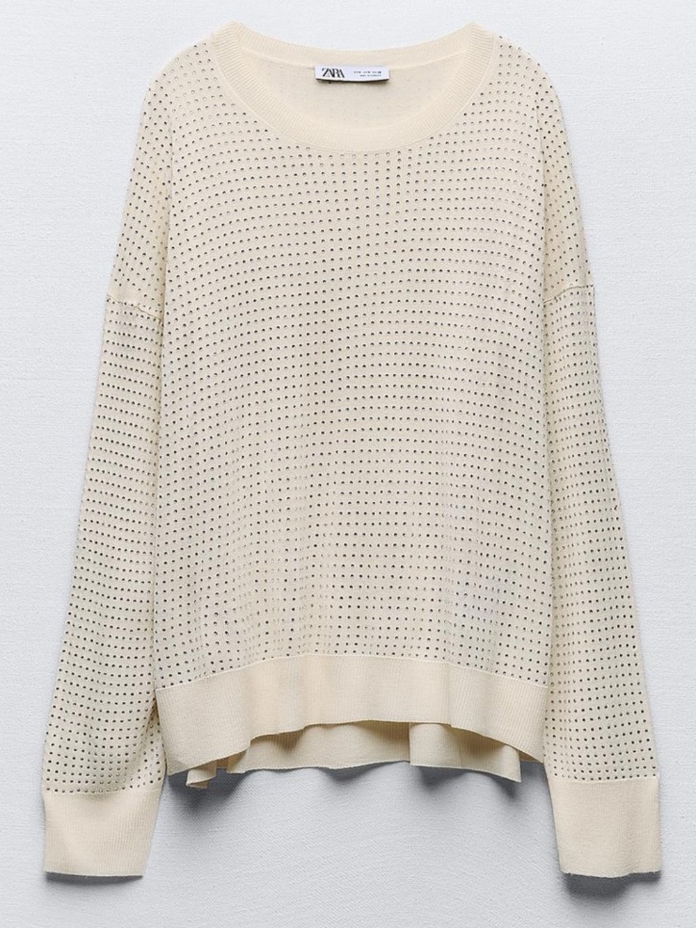 NWT Zara Rhinestone Sweater - Size Small